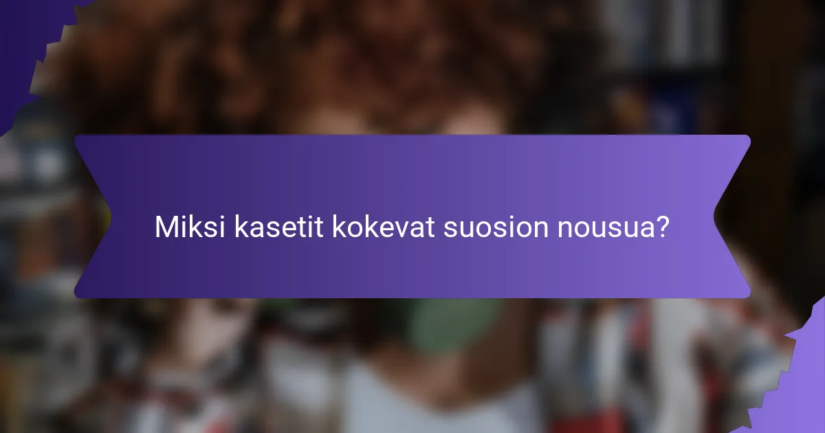 Miksi kasetit kokevat suosion nousua?